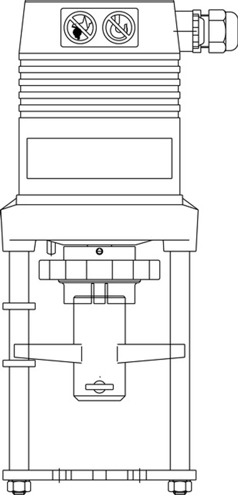 Produkt von IMI Hydronic Engineering mit zwei Anschlüssen oben, einem zentralen Einstellungen-Regler und einem stabilen Standfuß zur Anwendung in der Gebäudetechnik.